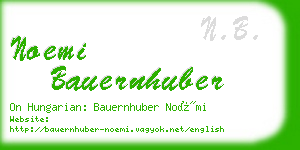 noemi bauernhuber business card